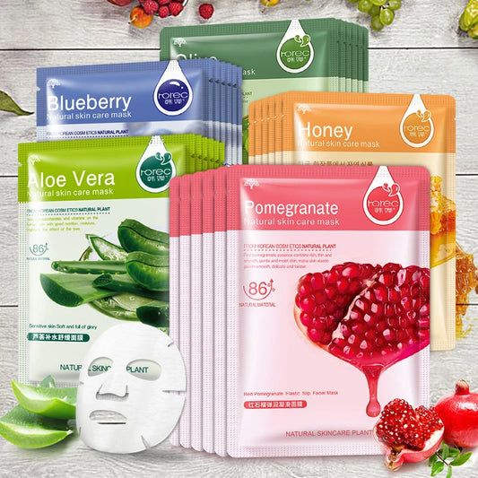 Mascarillas Faciales Naturales de Plantas – Pack 10 Unidades