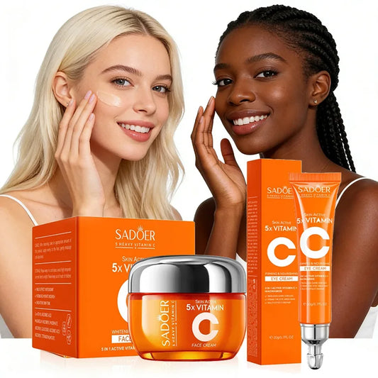 Crema Facial con Vitamina C SADOER – Hidratación, Luminosidad y Firmeza